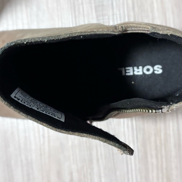 Women's Taupe Wedge Ankle Boots - Picture 7 of 9